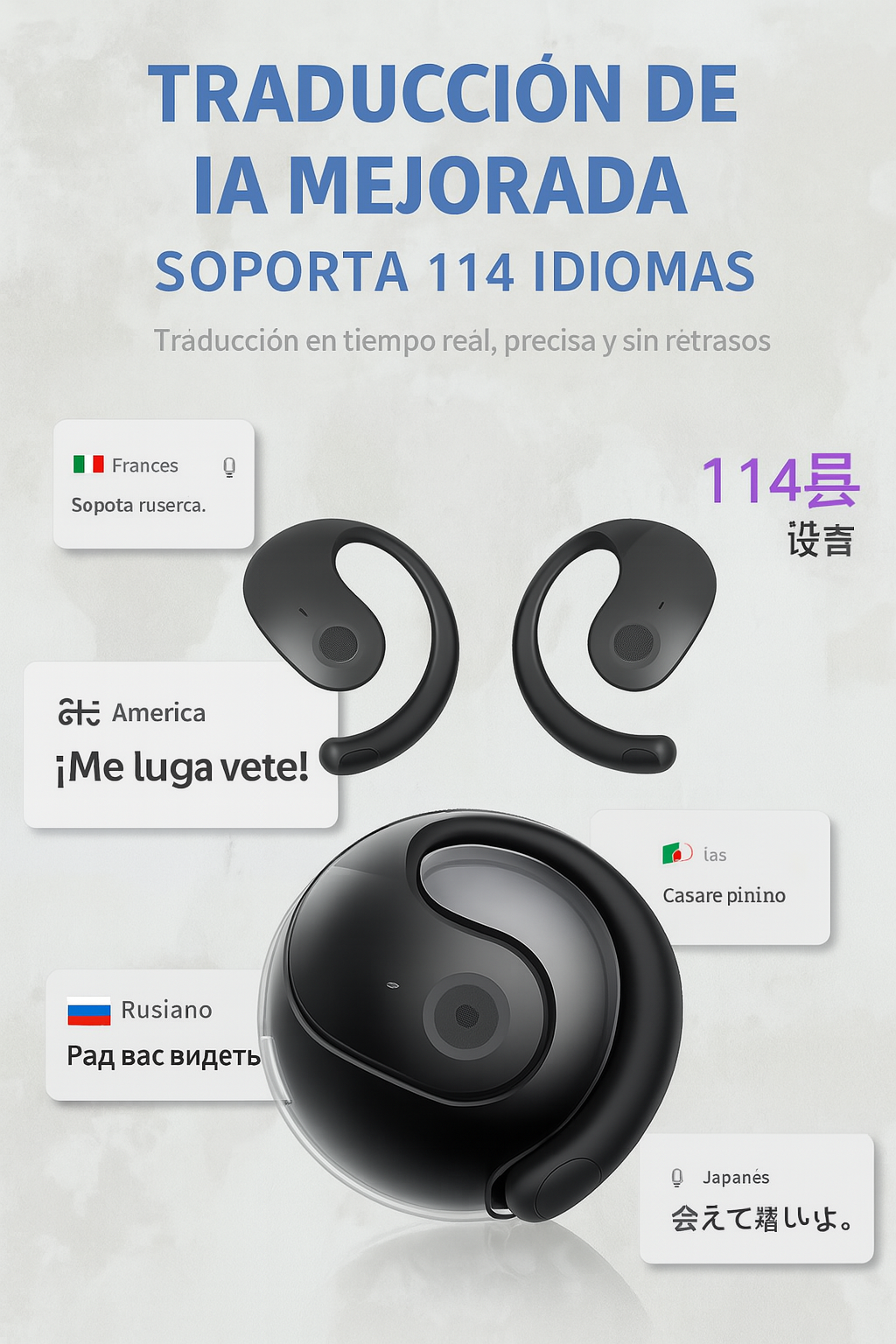 Auriculares Traductor Entrelenguas