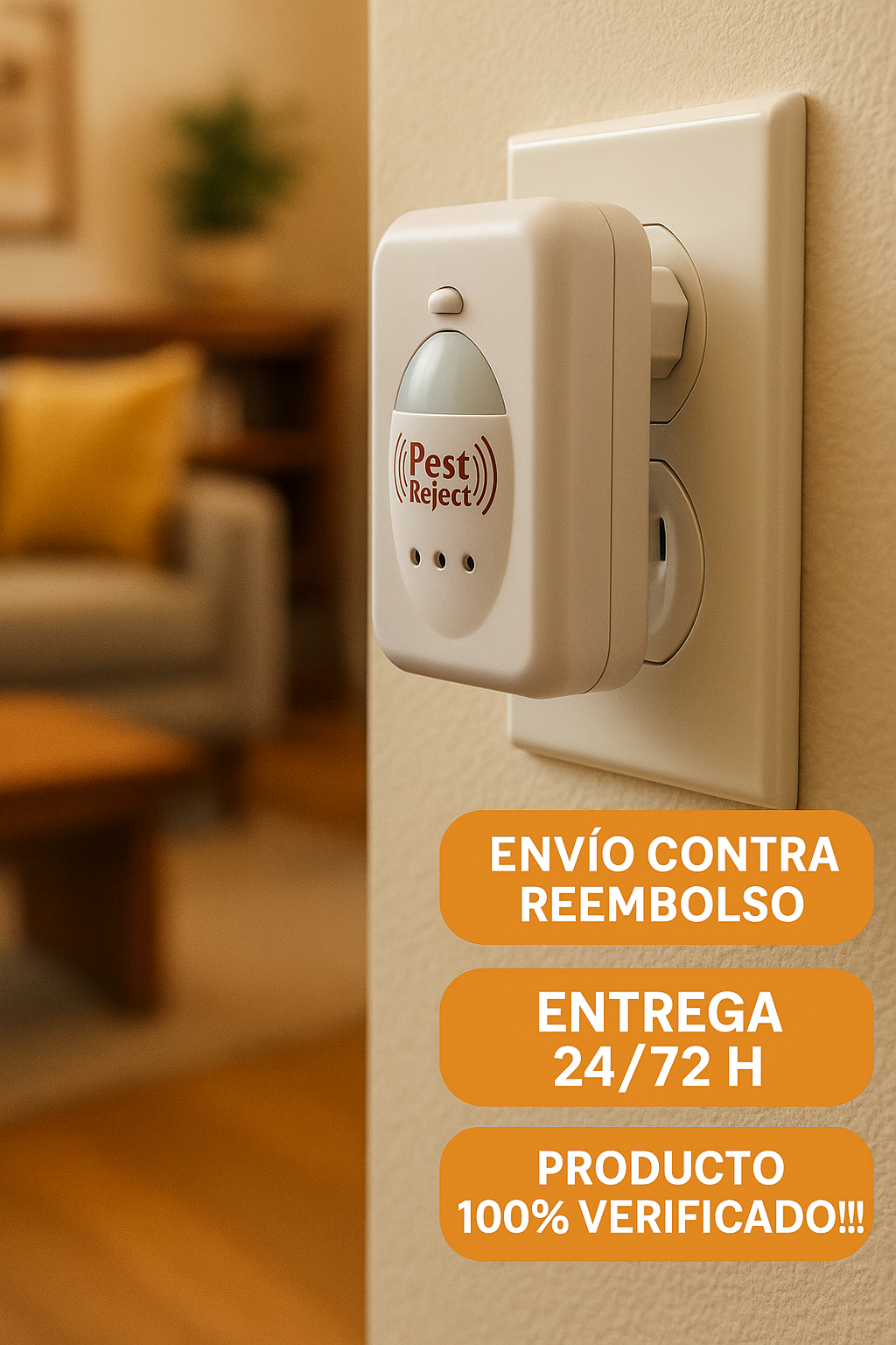 Pack de 5 Ahuyentador Pest Reject Para Insectos, Roedores e insectos voladores